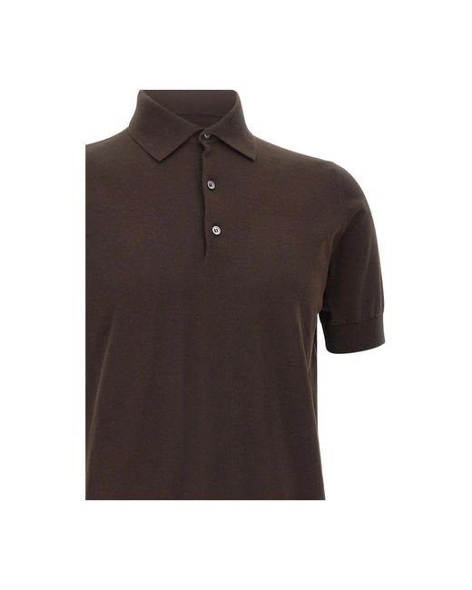 FILIPPO DE LAURENTIIS Brown Polo Shirts for men