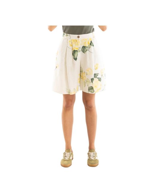 5 PROGRESS Korte Broeken ,Veelkleurig ,Katoen Bermuda Shorts in het Yellow