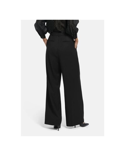 Nicowa Moderne Klassieke Wijde Pijp Broek Rosciwo in het Black
