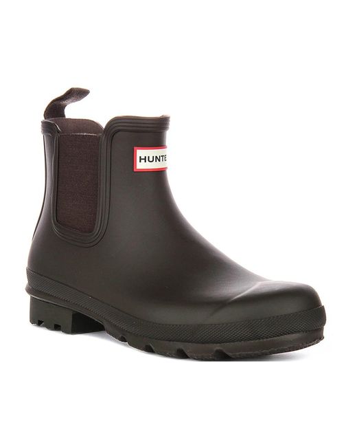 Hunter Brown Wellies for men