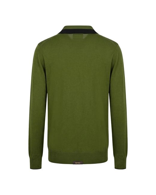 Moorer Green V-Neck Knitwear for men