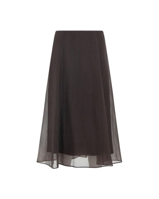 Brunello Cucinelli Brown Midi Skirts