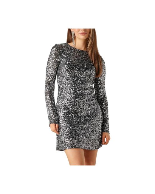 Modström Kleedjes ,Grijs ,Polyester Laramd Jurk in het Gray