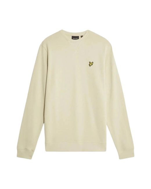 Lyle & Scott Hoodies & Sweatvesten ,Katoen Blauwe Ronde Hals Sweatshirt Herfst/Winter in het White voor heren