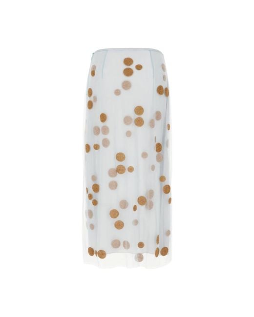 Fendi Maxi Skirts in het White