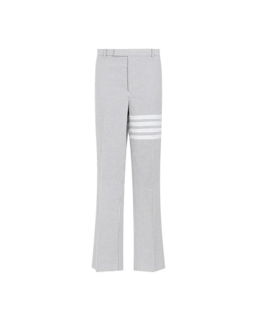 Thom Browne Gray Wide Trousers for men