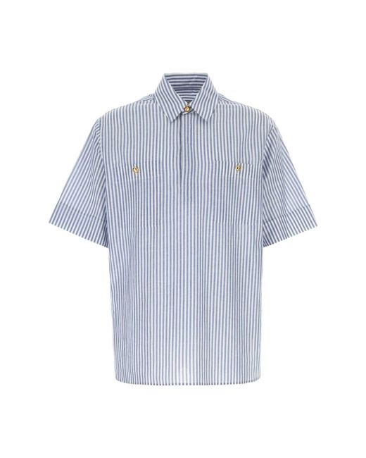 Valentino Garavani Blue Short Sleeve Shirts for men
