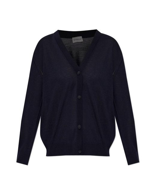 Cardigans Moncler en coloris Blue