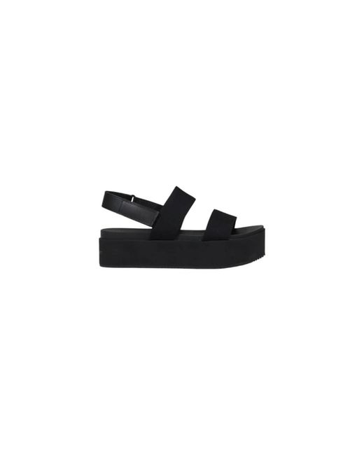 Calvin Klein Black Flat Sandals