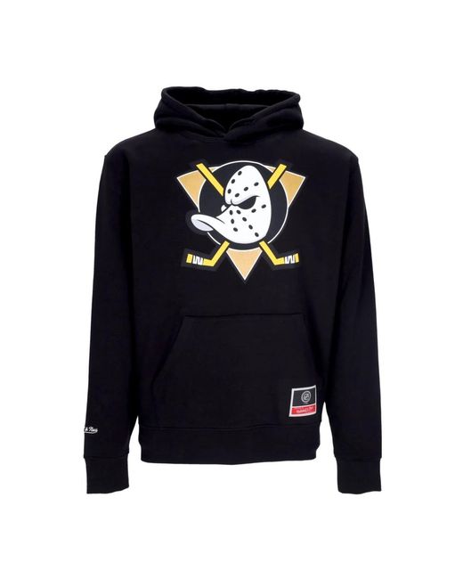 Mitchell & Ness Hoodies & Sweatvesten ,Zwart ,Katoen Nhl Team Logo Hoodie Zwart in het Blue voor heren