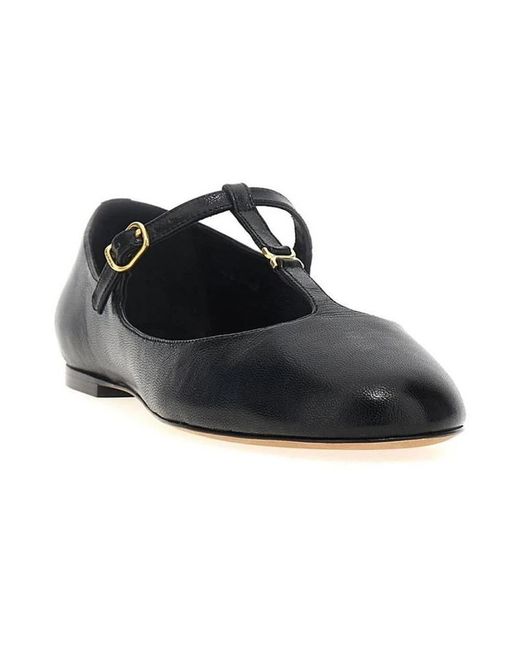 Chloé Black Schwarze Sneakers Leder Ballerina Flats