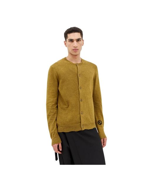 Acne Truien & Vesten ,Groen ,Katoen Wol-Katoen Crewneck Vest in het Green voor heren
