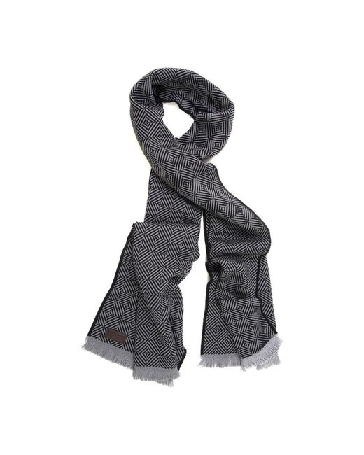 Canali Gray Winter Scarves for men