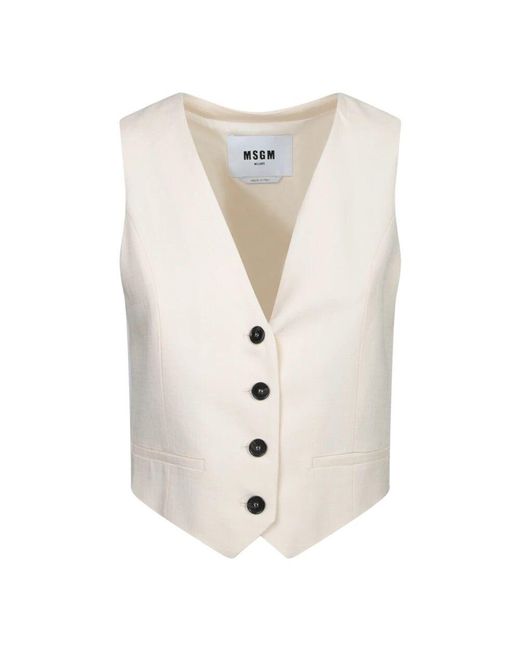 MSGM White Vests