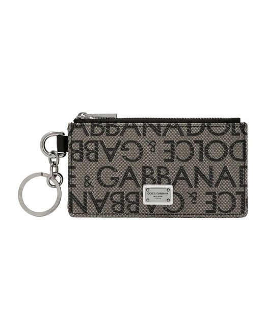 Dolce & Gabbana Kartenetui aus Jacquard in Black für Herren