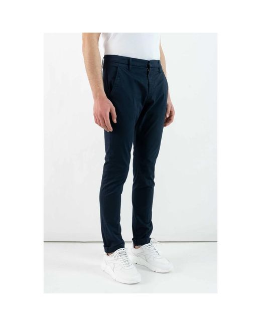 Dondup Blue Slim-Fit Trousers for men
