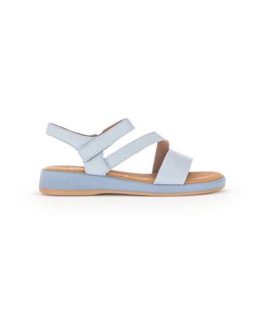 Gabor Blue Blaue Ledersandalen