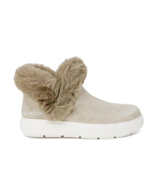 Love Moschino Natural Winter Boots