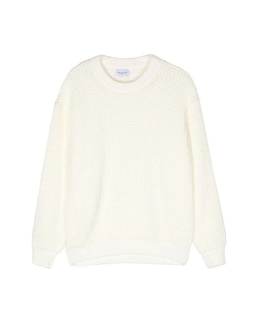FAMILY FIRST White Round-Neck Knitwear for men