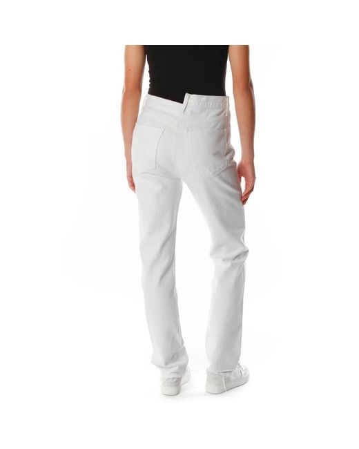 Agolde White Straight Jeans