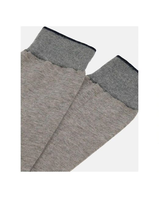 Boggi Gestreifte Baumwollsocken in Gray für Herren