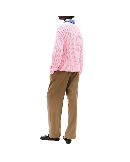 Tommy Hilfiger Round-Neck Knitwear in het Pink