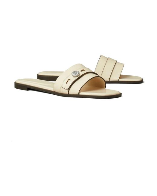 Tory Burch Metallic Sliders