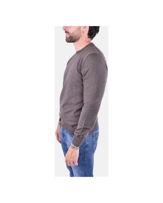 Kangra Purple Round-Neck Knitwear for men