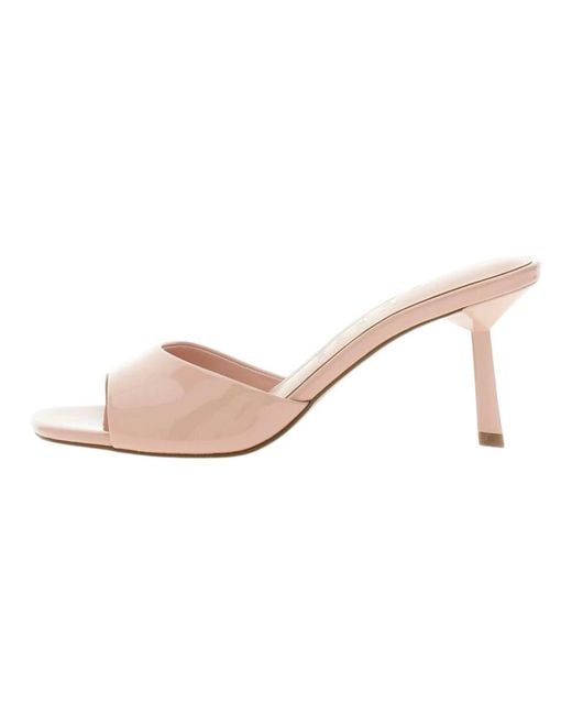 Guess Pink Heeled Mules