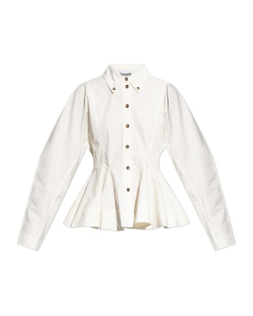 Shirts Ganni en coloris White