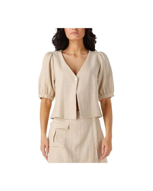 Another Label Overhemden ,Kiek Shirt in het Natural