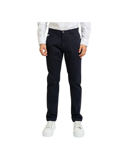 Slim-Fit Trousers Yes Zee pour homme en coloris Blue