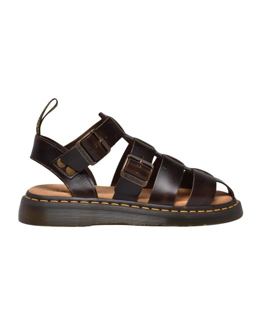Flat Sandals Dr. Martens de hombre de color Brown