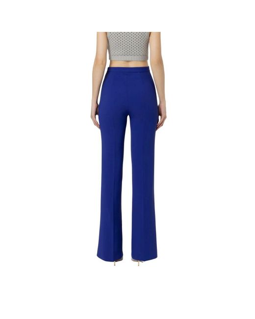 Elisabetta Franchi Blue Straight trousers