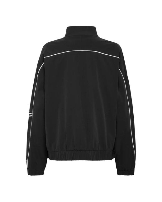 Philipp Plein Fitness ,Zwart ,Nylon Nylon Piping Anorak Scratch in het Black