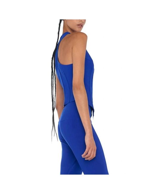 Norma Kamali Jassen ,Blauw ,Vest in het Blue