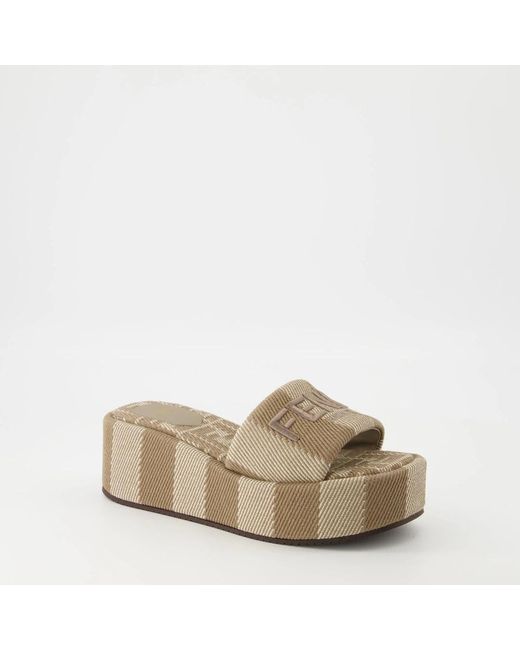 Fendi Brown Wedges