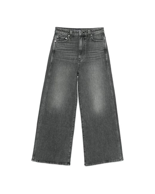 Khaite Gray Wide Jeans
