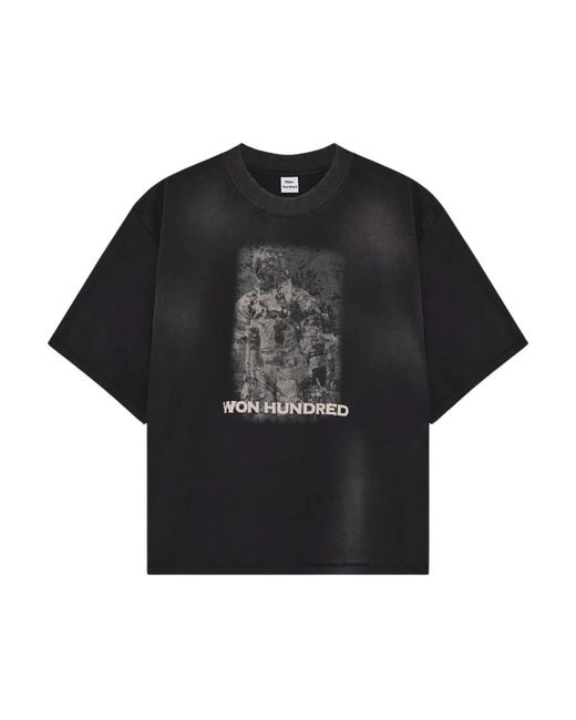 Won Hundred Black T-Shirts for men