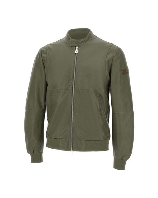 Peuterey Green Leather Jackets for men
