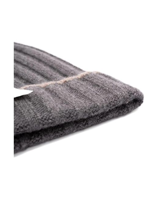 Brunello Cucinelli Gray Beanies for men