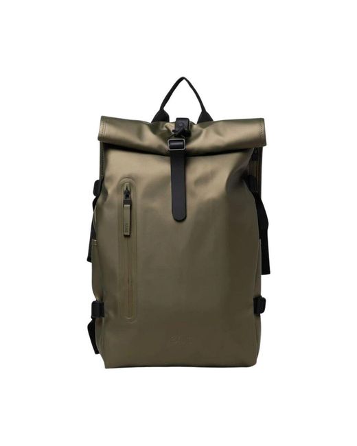 Rains Wasserdichter Rolltop Rucksack Grün in Green für Herren