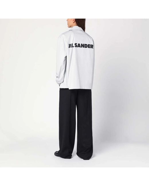 Jil Sander Jassen ,Grijs ,Monopetto Jassen in het White