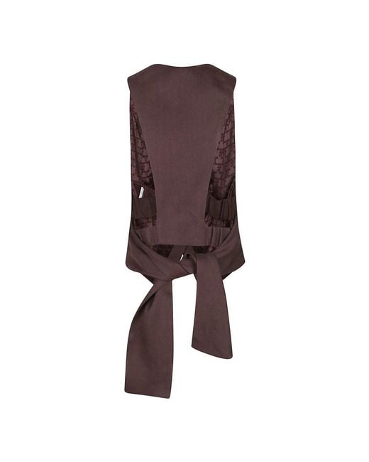 Elisabetta Franchi Brown Waistcoats
