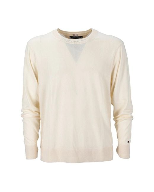 Tommy Hilfiger White Round-Neck Knitwear for men
