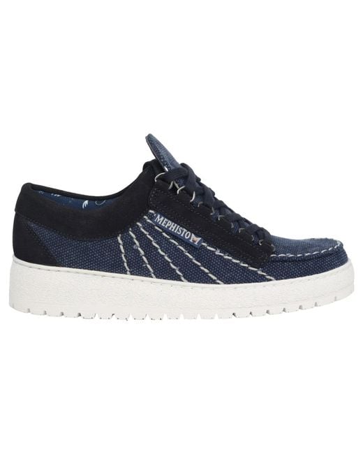 Laced Shoes di Mephisto in Blue da Uomo