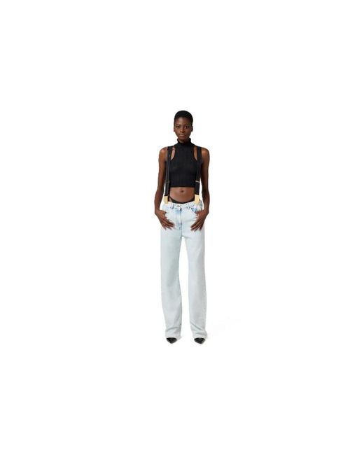 Elisabetta Franchi Blue Straight Jeans