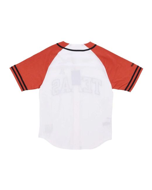 Mitchell & Ness Fitness ,Veelkleurig ,Katoen Witte Ncaa Baseball Jersey Met Texas Longhorns Logo in het Red voor heren