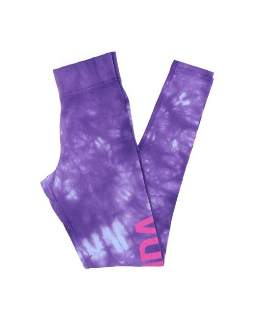 Propaganda Broeken ,Paars ,Polyester Paarse Tie-Dye Leggings Vrouwen Comfortabel in het Purple