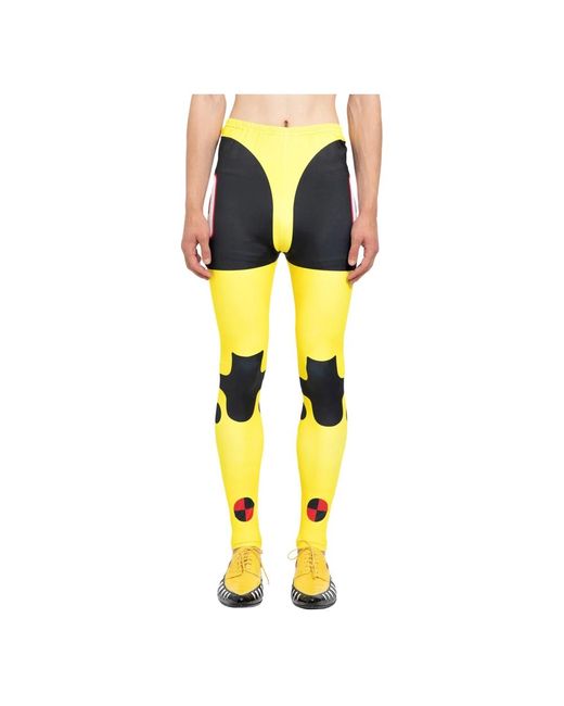 Walter Van Beirendonck Fluoreszierende dummy bike leggings in Yellow für Herren